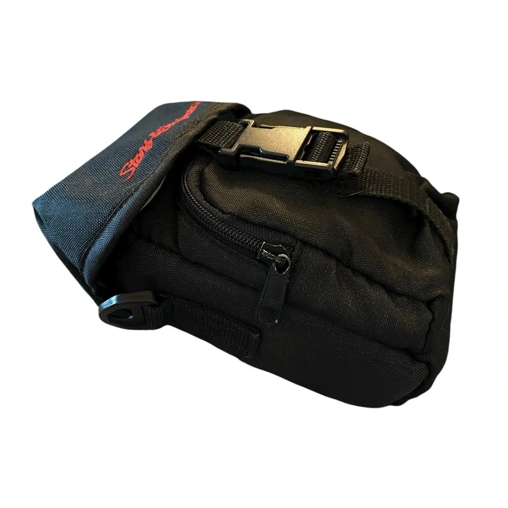 Vtg Stars & Stripes Logo Team camera bag black padded nylon red embroidery logo